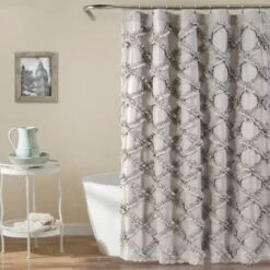 Ruffle Diamond Shower Curtain - Lush Décor -Lush Decor Store GUEST 0104c95b 8a86 4e4f a8bd acab95dd5700