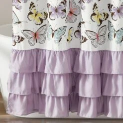 Kids' Flutter Butterfly Shower Curtain - Lush Décor -Lush Decor Store GUEST 032558eb a331 46d8 9409 f06d39b40ce4
