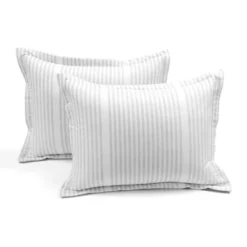 Drew Stripe Farmhouse Silver-Infused Antimicrobial Comforter Set - Lush Décor -Lush Decor Store GUEST 041fae0c ff5b 45d7 84bf 65204558a3e8