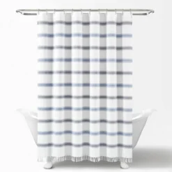 72"x72" Striped Woven Textured Yarn Dyed Eco-Friendly Recycled Cotton Single Shower Curtain - Lush Décor 10 72"x72" Striped Woven Textured Yarn Dyed Eco-Friendly Recycled Cotton Single Shower Curtain - Lush Décor -Lush Decor Store GUEST 0516a97a b94b 427a 85ff cdbb77889620