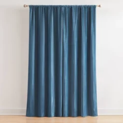 38"x84" Lush Decor Glam Pleated Velvet Light Filtering Window Curtain Panels Teal Pair -Lush Decor Store GUEST 05922203 884a 448f 8372 6cd28f981018