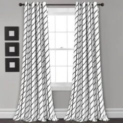 Set Of 2 Feather Arrow Geo Light Filtering Window Curtain Panels - Lush Décor -Lush Decor Store GUEST 0677cd05 a32d 4b6d 9ec0 69f646f998b7