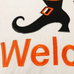 20"x20" Oversize Welcome Pretties Halloween Square Throw Pillow White - Lush Décor