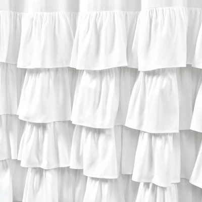 72"x72" Allison Ruffle Shower Curtain White - Lush Décor 4 72"x72" Allison Ruffle Shower Curtain White - Lush Décor - Image 2