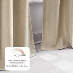 52"x84" Lush Decor Meena Slub 100% Blackout Window Curtain Panels Neutral Pair -Lush Decor Store GUEST 0b38ef37 b778 4679 9442 7da1f63360e9