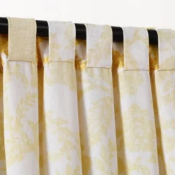 1pc 52"x84" Light Filtering Emma Textured Jacobean Curtain Panel Yellow - Lush Décor -Lush Decor Store GUEST 0b61358d 2401 4139 a7ed 0fab81e5c42a
