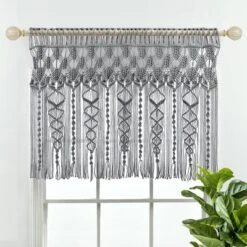 30"x40" Boho Macrame Textured Cotton Window Valance - Lush Décor -Lush Decor Store GUEST 0ca8fe74 3ef1 4b45 ba3a bf7650065aa7