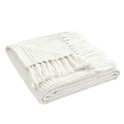 50"x60" Waffle Cotton Knit Throw Blanket - Lush Décor 7 50"x60" Waffle Cotton Knit Throw Blanket - Lush Décor - Image 5