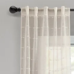 Lush Décor Farmhouse Textured Back Tab/Rod Pocket Sheer Window Curtain Panels Set -Lush Decor Store GUEST 0daf3769 183b 4865 82ed 2fd2f62eee2a