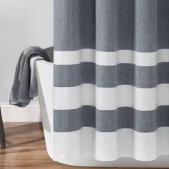 Cape Cod Stripe Yarn Dyed Cotton Shower Curtain - Lush Décor -Lush Decor Store GUEST 0e2ef024 19cc 49f5 b402 694d9a163f8a