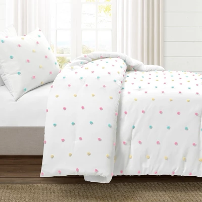 2pc Twin/Twin XL Rainbow Tufted Dot Oversized Kids' Comforter Set - Lush Décor: Teen Bedding, Microfiber, Polka Dots 3 2pc Twin/Twin XL Rainbow Tufted Dot Oversized Kids' Comforter Set - Lush Décor: Teen Bedding, Microfiber, Polka Dots