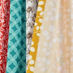 Set Of 2 Boho Patch Light Filtering Window Curtain Panels Orange - Lush Décor -Lush Decor Store GUEST 11b9f128 9b88 4982 8b48 e04a090be934