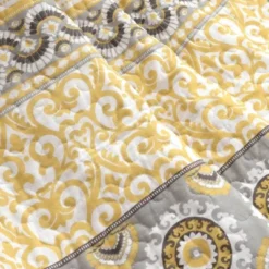 50"x60" Nesco Striped Reversible Cotton Throw Blanket Yellow/Gray - Lush Décor -Lush Decor Store GUEST 124be20e aa6c 4d92 82f0 8809dd8e8ce4