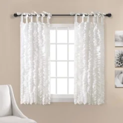 Set Of 2 Sophia Ruffle Window Curtain Panels White - Lush Décor 13 Set Of 2 Sophia Ruffle Window Curtain Panels White - Lush Décor -Lush Decor Store GUEST 12942745 28a5 4f4b bb52 c35f016833a0