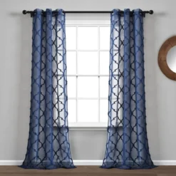 2pk 38"x84" Lush Décor Sheer Avon Trellis Curtain Panels -Lush Decor Store GUEST 13b36c65 07e3 453a 8451 59685777575f