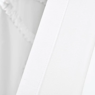 2pk 42"x84" Light Filtering Ruffle Flower Curtain Panels White - Lush Décor: Modern Floral Microfiber, Rod Pocket 6 2pk 42"x84" Light Filtering Ruffle Flower Curtain Panels White - Lush Décor: Modern Floral Microfiber, Rod Pocket - Image 4