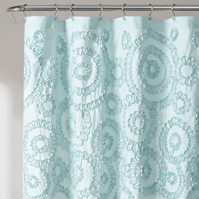 72"x84" Keila Shower Curtain Blue - Lush Décor 3 72"x84" Keila Shower Curtain Blue - Lush Décor