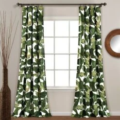 Set Of 2 Tropical Paradise Window Curtain Panels Green - Lush Décor -Lush Decor Store GUEST 144909cb 41ee 4eb2 9ec0 41817980d62c