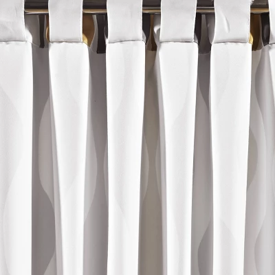 2pk 52"x84" Light Filtering Mid-Century Geo Curtain Panels Gold/Gray - Lush Décor 7 2pk 52"x84" Light Filtering Mid-Century Geo Curtain Panels Gold/Gray - Lush Décor - Image 5