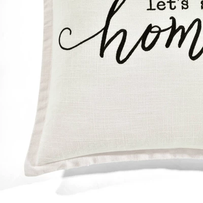 20"x20" Oversize 'Let's Stay At Home' Family-Friendly Square Throw Pillow Cover White - Lush Décor 3 20"x20" Oversize 'Let's Stay At Home' Family-Friendly Square Throw Pillow Cover White - Lush Décor