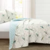 Lush Décor 3pc Botanical Bird And Flower Oversized Reversible Quilt Set White/Blue/Yellow -Lush Decor Store GUEST 154aeb23 15f9 4250 9448 b66fdffb2365
