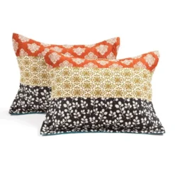 Twin Bohemian Stripe Quilted Daybed Cover Set Turquoise/Orange - Lush Décor -Lush Decor Store GUEST 16c7686c 7ec9 4192 b3f9 2e6aa46fd8f2