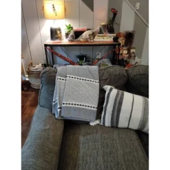 50"x60" Herringbone Striped Yarn Dyed Cotton Woven Throw Blanket With Tassels - Lush Décor -Lush Decor Store GUEST 1708a45c 5b8b 4fe9 803b 907bfd6d219f