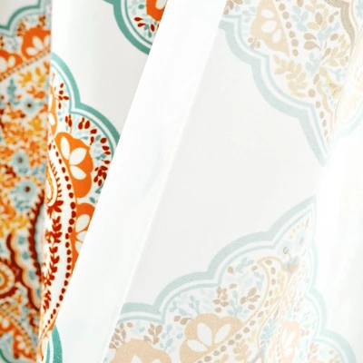 2pk 52"x84" Light Filtering Harley Curtain Panels Orange - Lush Décor 6 2pk 52"x84" Light Filtering Harley Curtain Panels Orange - Lush Décor - Image 4