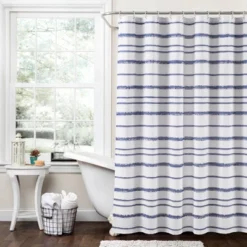 Striped Clip Jacquard Shower Curtain - Lush Décor -Lush Decor Store GUEST 17c20394 d1e2 4819 9d72 75228de53717