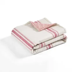 Lush Décor 50"x60" Farmhouse Stripe Throw Blanket Red -Lush Decor Store GUEST 17c8b832 ef58 4937 a0f5 d73d345db29f