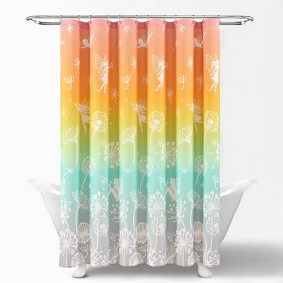 72"x72" Kids' Make A Wish Dandelion Fairy Ombre Shower Curtain Single Pastel Rainbow - Lush Décor 6 72"x72" Kids' Make A Wish Dandelion Fairy Ombre Shower Curtain Single Pastel Rainbow - Lush Décor - Image 4