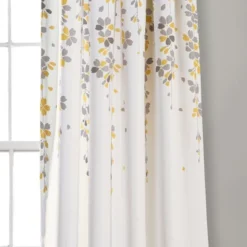 Lush Décor Weeping Flower Light Filtering Window Curtain Panels Yellow/Gray 52X108+2 Set -Lush Decor Store GUEST 1a2dd5f2 99a7 470d 95c9 ba87c3afae61