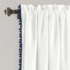 Lush Décor Pom Pom Window Curtain Panel Navy Single 50X63+2 -Lush Decor Store GUEST 1a6169af 521c 4c30 a8d2 e98cbc31d1a6