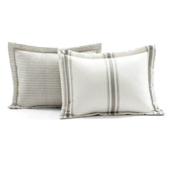 Farmhouse Stripe Reversible Cotton Comforter & Sham Set - Lush Décor -Lush Decor Store GUEST 1b421335 4487 4c5a 93e5 82afd51f87ca