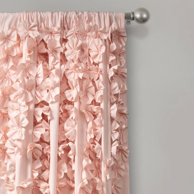 Lush Décor Riley Window Curtain Panel Blush Single 54x84 3 Lush Décor Riley Window Curtain Panel Blush Single 54x84