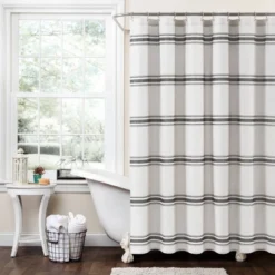 Farmhouse Striped Shower Curtain - Lush Décor -Lush Decor Store GUEST 20d84a5d 879d 4bcc a4bd 65a34e219428