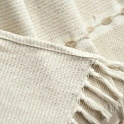 50"x60" Herringbone Striped Yarn Dyed Cotton Woven Throw Blanket With Tassels - Lush Décor -Lush Decor Store GUEST 21a53f37 8486 46db 9449 be5e06a7c78a