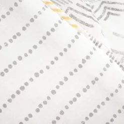 50"x60" Hygge Geo Reversible Cotton Throw Blanket Yellow/Gray - Lush Décor -Lush Decor Store GUEST 22e4fe84 7a61 4527 948a 95c6a05946a9