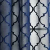 2pk 38"x95" Sheer Avon Trellis Curtain Panels Navy - Lush Décor