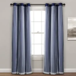 Lush Decor Sheer Grommet Insulated Blackout Window Curtain Panel Set