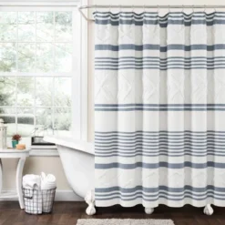 72"x72" Urban Diamond Striped Woven Tufted Eco Friendly Recycled Cotton Shower Curtain - Lush Décor 10 72"x72" Urban Diamond Striped Woven Tufted Eco Friendly Recycled Cotton Shower Curtain - Lush Décor -Lush Decor Store GUEST 2881d0b7 6fd7 40ae b1fc 9e7fbb40c84b