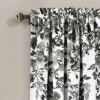 2pk 52"x84" Light Filtering Tanisha Curtain Panels Black - Lush Décor