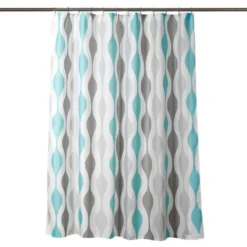 Mid-Century Geo Shower Curtain - Lush Décor -Lush Decor Store GUEST 2949bb7b 0fca 4914 8ac0 f099fd820667
