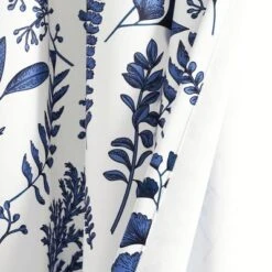 18"x52" Devonia Allover Light Filtering Valance White/Navy - Lush Décor -Lush Decor Store GUEST 29bf5cf1 6652 4be4 9576 acc9cf79408a