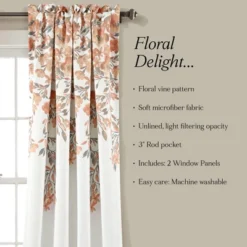 2pk 52"x84" Light Filtering Tanisha Curtain Panels Blush/Gray - Lush Décor -Lush Decor Store GUEST 29cb17f9 f4e0 440b bc5f d19ac8529d73