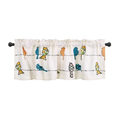 18"x52" Rowley Birds Light Filtering Valance - Lush Décor 6 18"x52" Rowley Birds Light Filtering Valance - Lush Décor - Image 4
