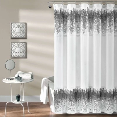 Single Shimmer Sequins Shower Curtain - Lush Décor 9 Single Shimmer Sequins Shower Curtain - Lush Décor - Image 7