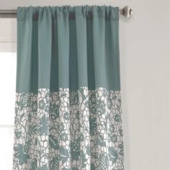 Set Of 2 Estate Garden Print Light Filtering Window Curtain Panels - Lush Décor