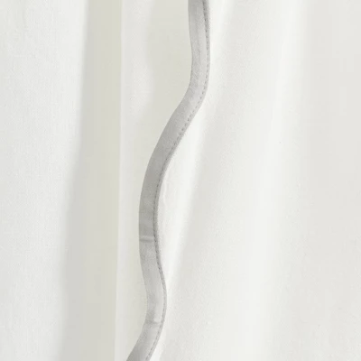 Lush Décor Coastal Chic Scallop Edge Window Curtain Panels Gray/White 52X84 Set 3 Lush Décor Coastal Chic Scallop Edge Window Curtain Panels Gray/White 52X84 Set