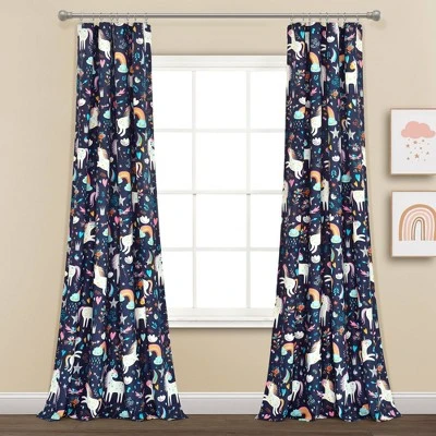 84"x52" Set Of 2 Unicorn Heart Window Curtain Panels - Lush Décor 7 84"x52" Set Of 2 Unicorn Heart Window Curtain Panels - Lush Décor - Image 5